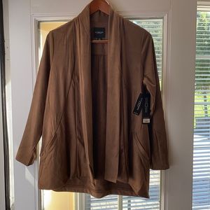 Liverpool Faux Leather Shirt Size M NWT